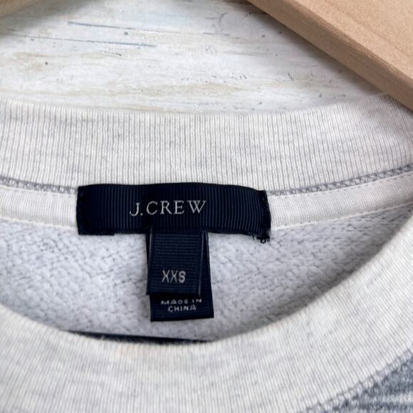 J Crew Boxy Fit High Low Sweatshirt Gray Space Dye Tencel Blend Womens XXS 2XS - Picture 5 of 6